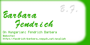 barbara fendrich business card